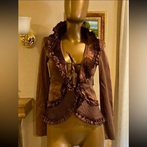 Vintage steampunk ruffle jacket